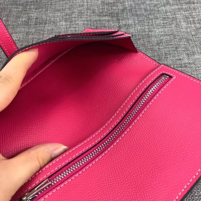 Hermes Womens Mens Wallets Purse Bearn Clutch Leather Design Coin Bag with Original Box