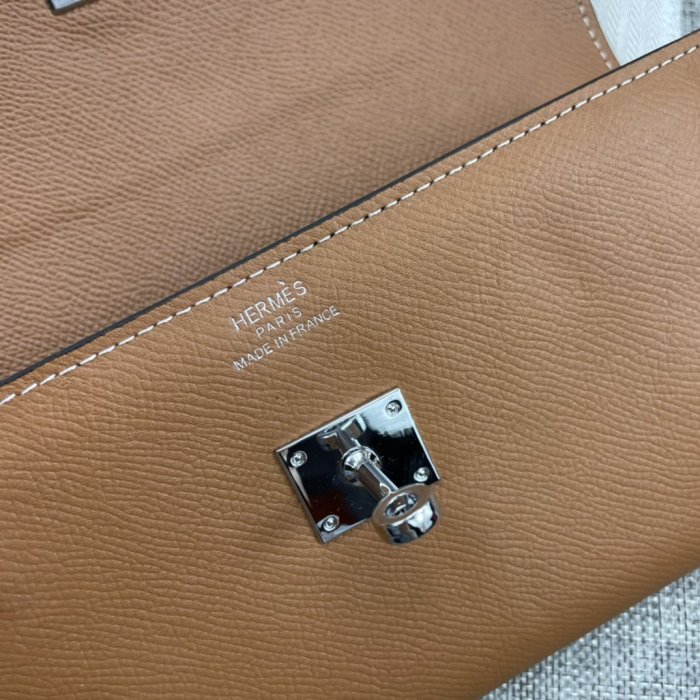 Hermes Womens Mens Wallets Purse Kelly Bag Clutch Leather Design Coin Bag with Original Box