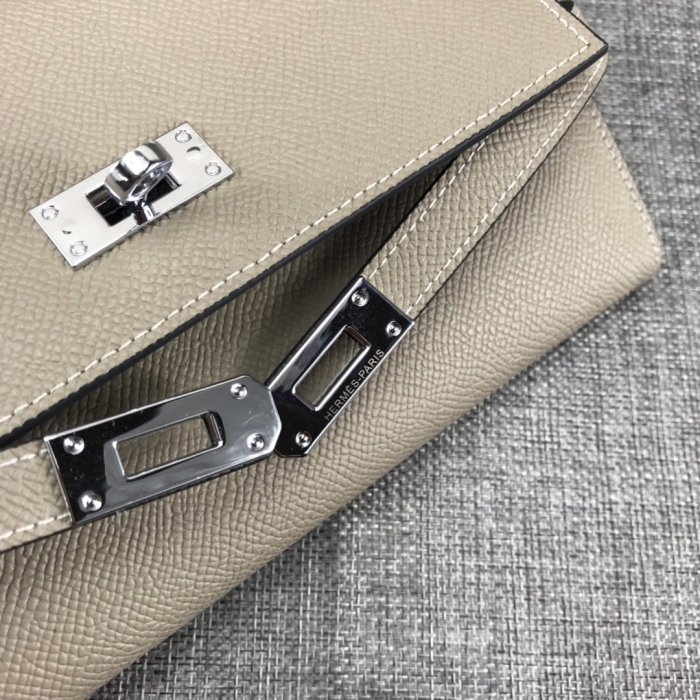Hermes Womens Mens Wallets Purse Kelly Bag Clutch Leather Design Coin Bag with Original Box