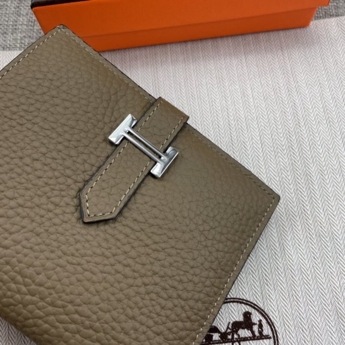 Hermes Womens Mens Wallets Purse Card Holder Leather Design Coin Bag with Original Box