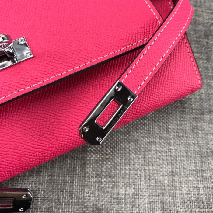 Hermes Womens Mens Wallets Purse Kelly Bag Clutch Leather Design Coin Bag with Original Box