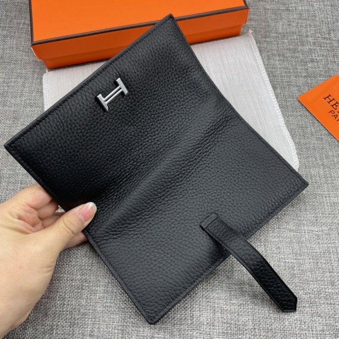 Hermes Womens Mens Wallets Purse Long Clutch Leather Design Coin Bag with Original Box