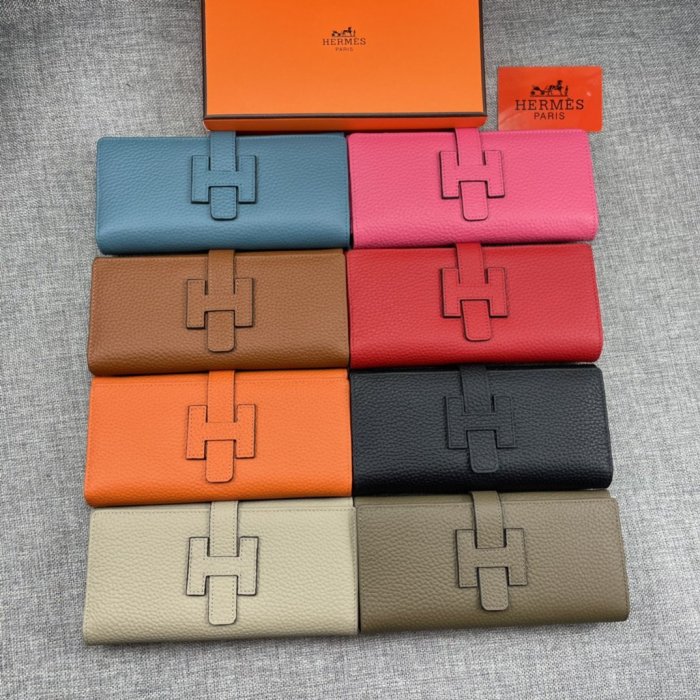 Hermes Womens Mens Wallets Purse Bag Clutch Leather Design Coin Bag with Original Box