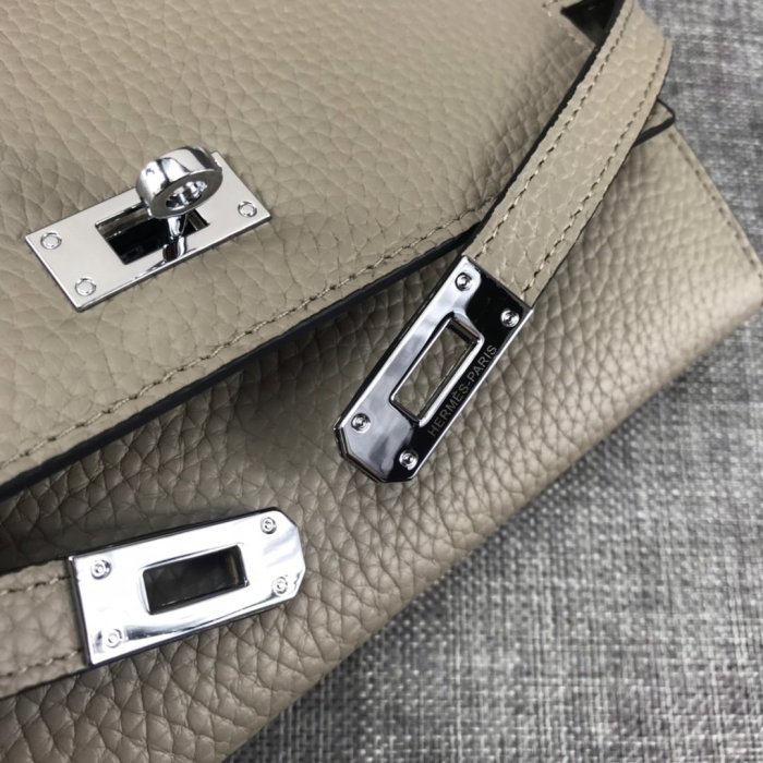 Hermes Womens Mens Wallets Purse Kelly Bag Clutch Leather Design Coin Bag with Original Box