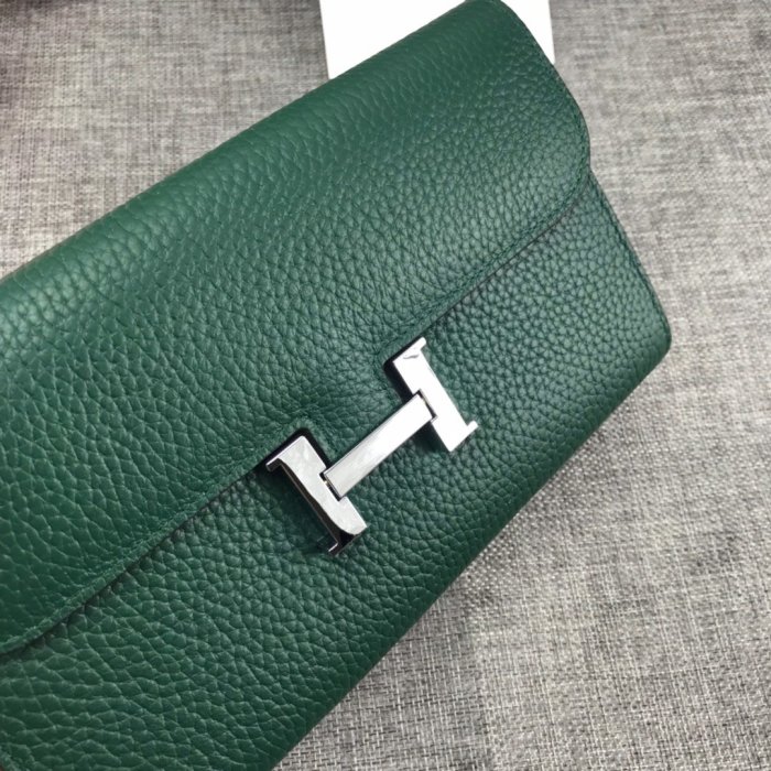 Hermes Womens Mens Wallets Purse Card Holder Leather Long Design Coin Bag with Original Box