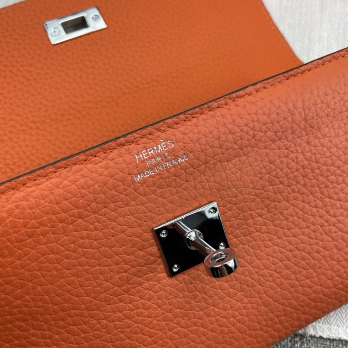 Hermes Womens Mens Wallets Purse Kelly Bag Clutch Leather Design Coin Bag with Original Box