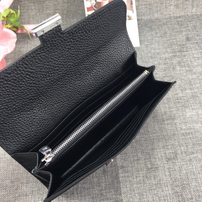 Hermes Womens Mens Wallets Purse Constance Clutch Leather Design Coin Bag with Original Box