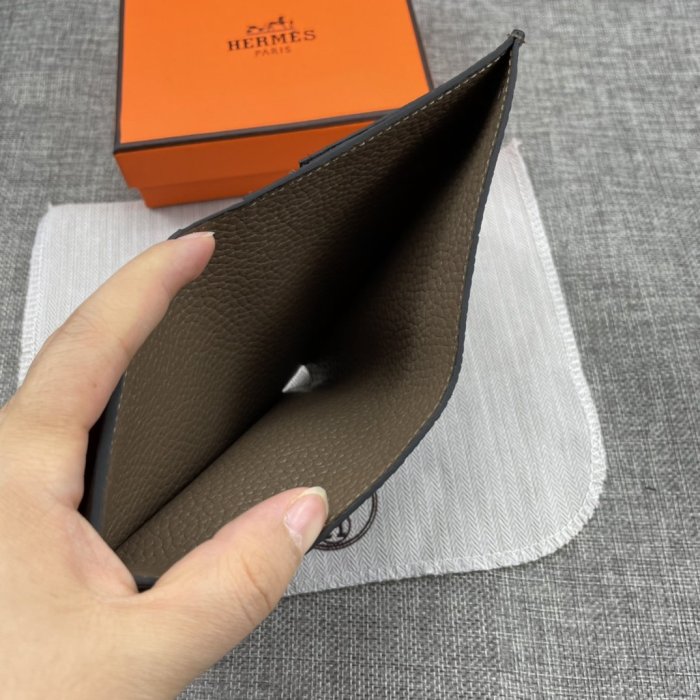 Hermes Womens Mens Wallets Purse Card Holder Leather Design Coin Bag with Original Box