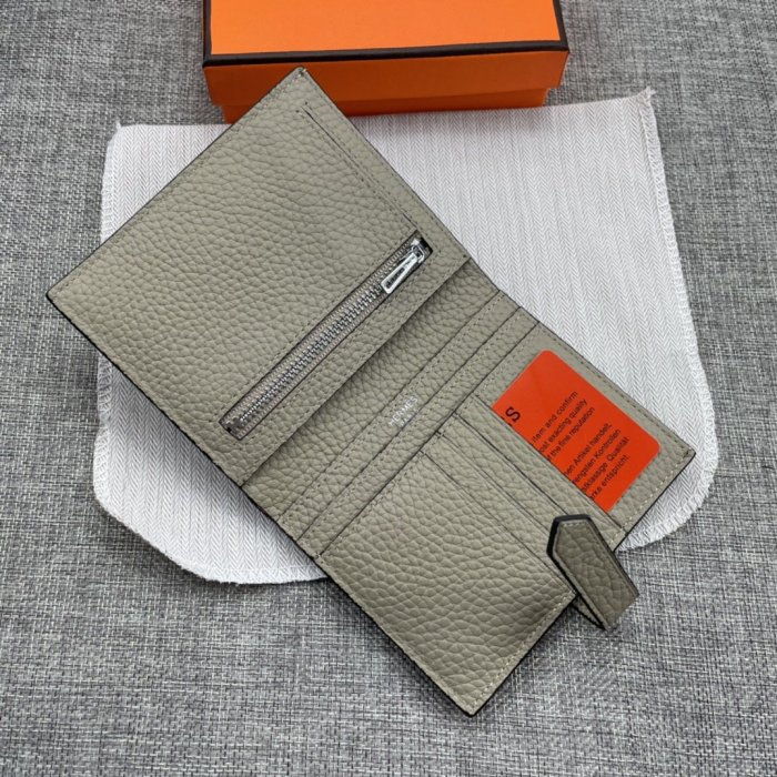 Hermes Womens Mens Wallets Purse Card Holder Leather Design Coin Bag with Original Box