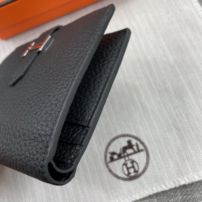 Hermes Womens Mens Wallets Purse Card Holder Leather Design Coin Bag with Original Box