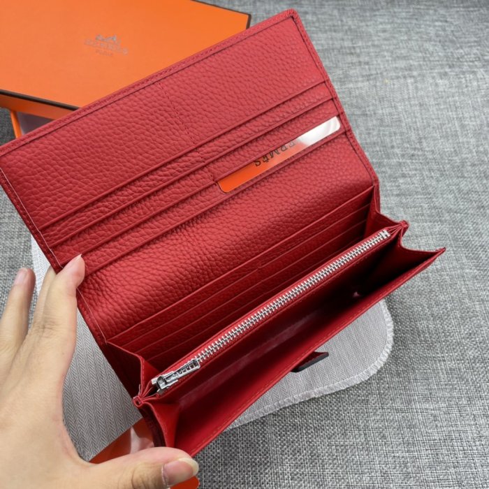 Hermes Womens Mens Wallets Purse Bag Clutch Leather Design Coin Bag with Original Box