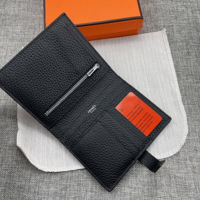 Hermes Womens Mens Wallets Purse Card Holder Leather Design Coin Bag with Original Box