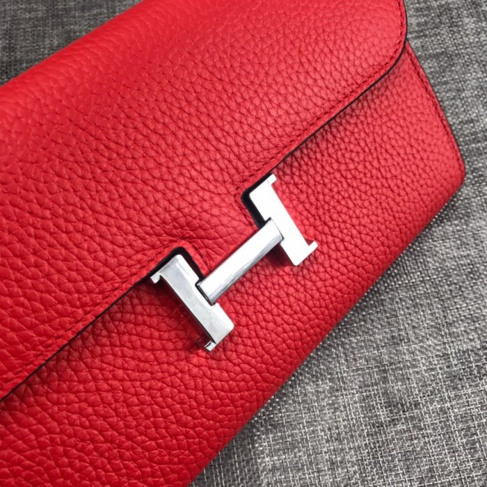 Hermes Womens Mens Wallets Purse Card Holder Leather Long Design Coin Bag with Original Box