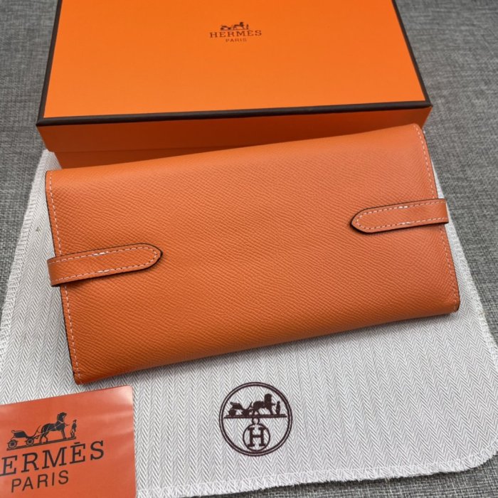 Hermes Womens Mens Wallets Purse Kelly Bag Clutch Leather Design Coin Bag with Original Box
