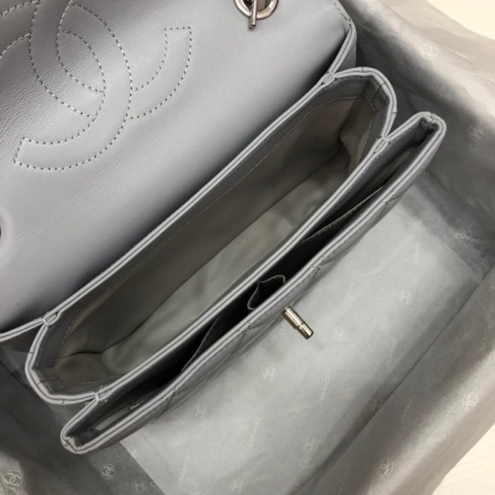 Chanel Womens Shoulder Bags Luxury Brand with Original Box Small Flap Bag With Top Handle Lambskin & Silver-Tone Metal