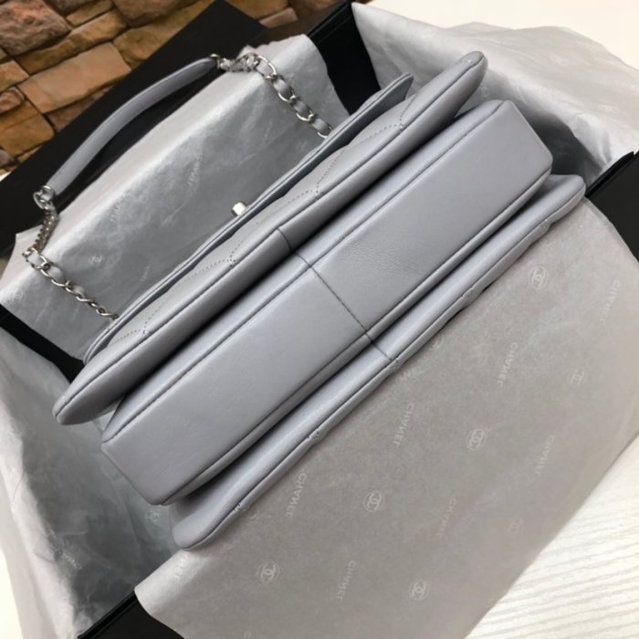 Chanel Womens Shoulder Bags Luxury Brand with Original Box Small Flap Bag With Top Handle Lambskin & Silver-Tone Metal