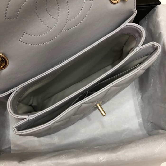 Chanel Womens Shoulder Bags Luxury Brand with Original Box Small Flap Bag With Top Handle Lambskin & Gold-Tone Metal
