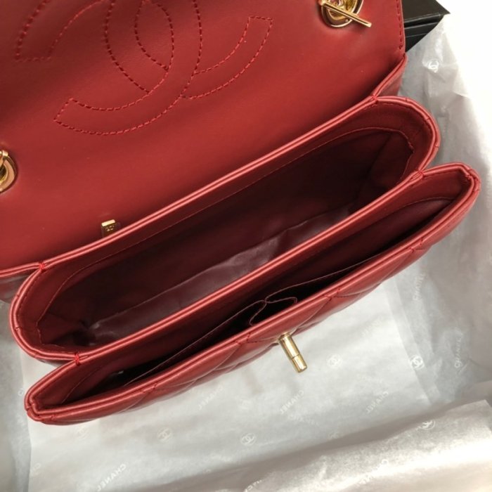 Chanel Womens Shoulder Bags Luxury Brand with Original Box Small Flap Bag With Top Handle Lambskin & Gold-Tone Metal