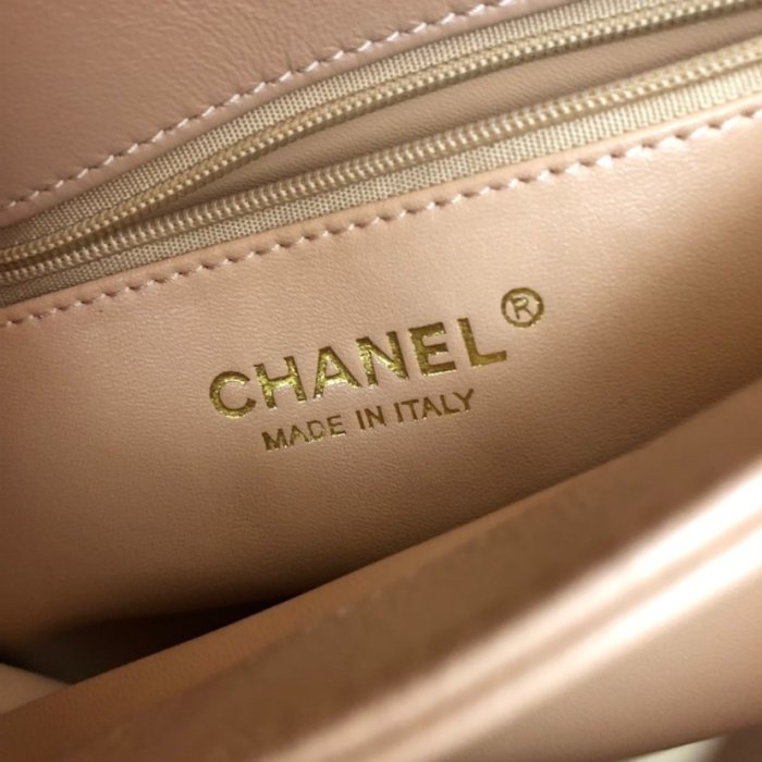 Chanel Womens Shoulder Bags Luxury Brand with Original Box Small Flap Bag With Top Handle Lambskin & Gold-Tone Metal