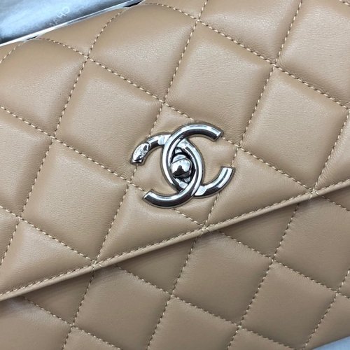 Chanel Womens Shoulder Bags Luxury Brand with Original Box Small Flap Bag With Top Handle Lambskin & Silver-Tone Metal