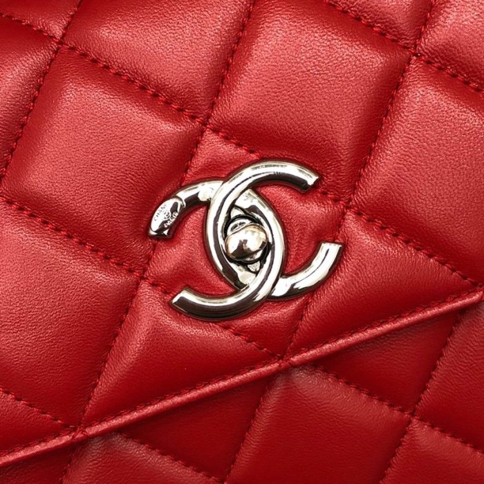 Chanel Womens Shoulder Bags Luxury Brand with Original Box Small Flap Bag With Top Handle Lambskin & Silver-Tone Metal