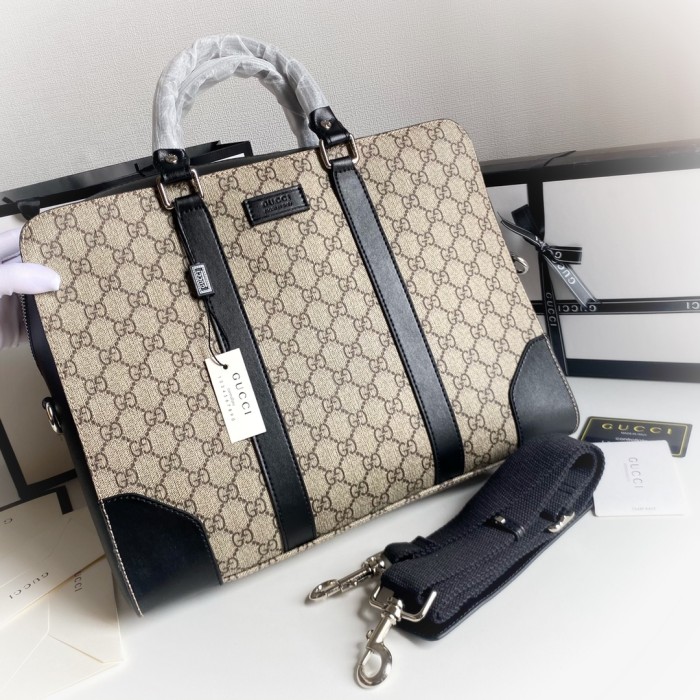 Gucci Mens Bags Handbags Briefcase Luxury Brand GG Supreme Handbags for Men