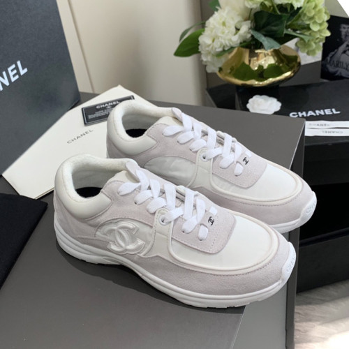 Chanel Women Shoes Sneakers Lace-Up Design Luminous Luxury Brand Sports Shoes with Original Box