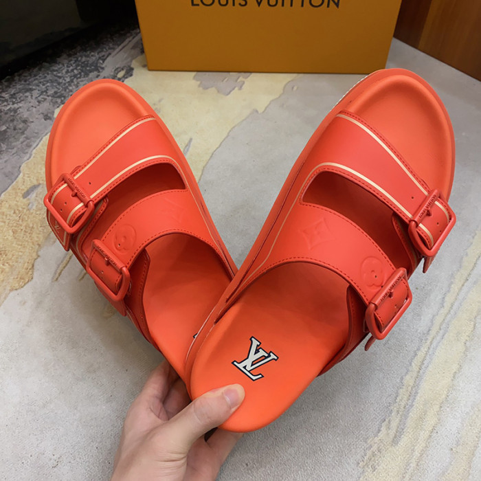 Louis Vuitton Mens Shoes Slippers Sandals Flip Flop Luxury Brand LV TRAINER MULE with Original Box