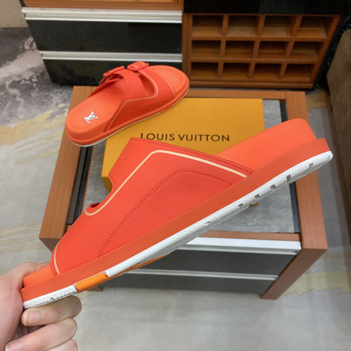 Louis Vuitton Mens Shoes Slippers Sandals Flip Flop Luxury Brand LV TRAINER MULE with Original Box