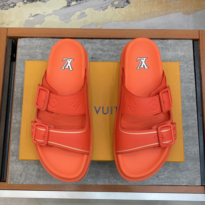 Louis Vuitton Mens Shoes Slippers Sandals Flip Flop Luxury Brand LV TRAINER MULE with Original Box
