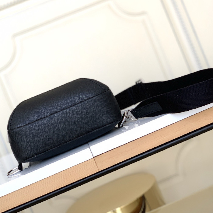 Louis Vuitton Mens Bags Luxury Brand Fashion Type Avenue Sling Bag M30443 Black Taiga cowhide leather with Original Box