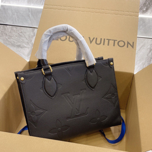 Louis Vuitton Womens Bags Handbags Luxury Brand ONTHEGO PM Ivory Empreinte Leather with Original Box