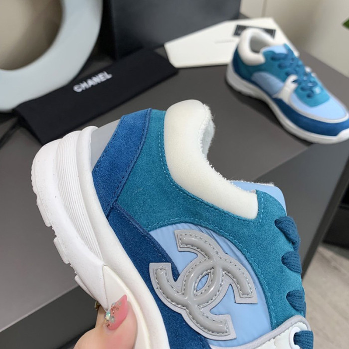 Chanel Women Shoes Sneakers Lace-Up Design Luminous Luxury Brand Sports Shoes with Original Box