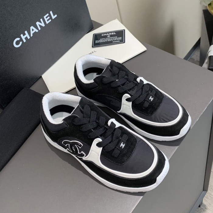 Chanel Women Shoes Sneakers Lace-Up Design Luminous Luxury Brand Sports Shoes with Original Box