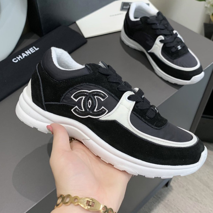 Chanel Women Shoes Sneakers Lace-Up Design Luminous Luxury Brand Sports Shoes with Original Box