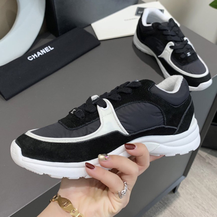 Chanel Women Shoes Sneakers Lace-Up Design Luminous Luxury Brand Sports Shoes with Original Box