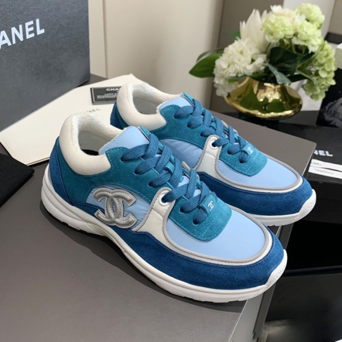 Chanel Women Shoes Sneakers Lace-Up Design Luminous Luxury Brand Sports Shoes with Original Box