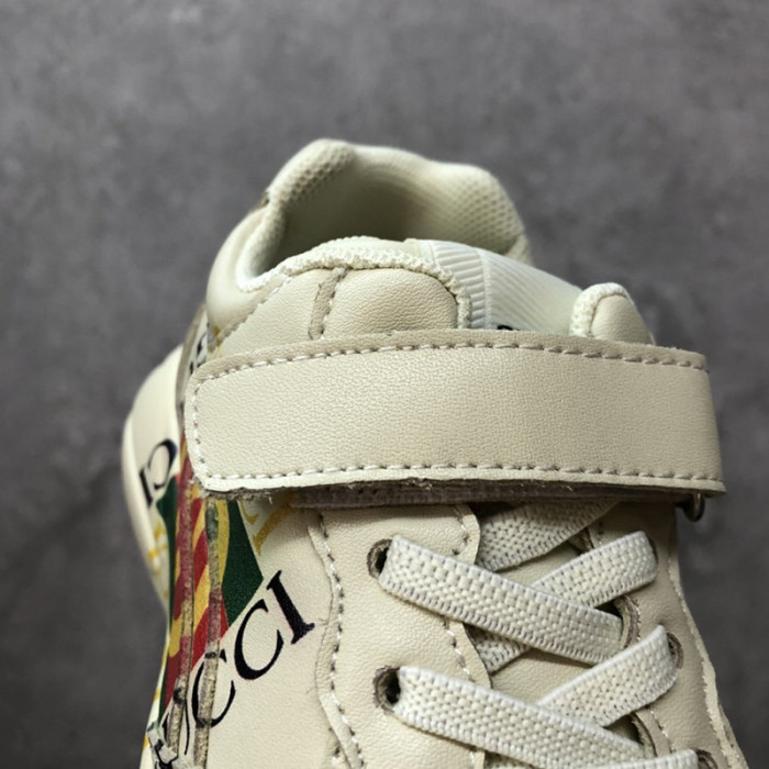 Gucci Kids Shoes Sneakers Breathable Children Casual Walking Sneakers with Original Box Rhyton Sneaker