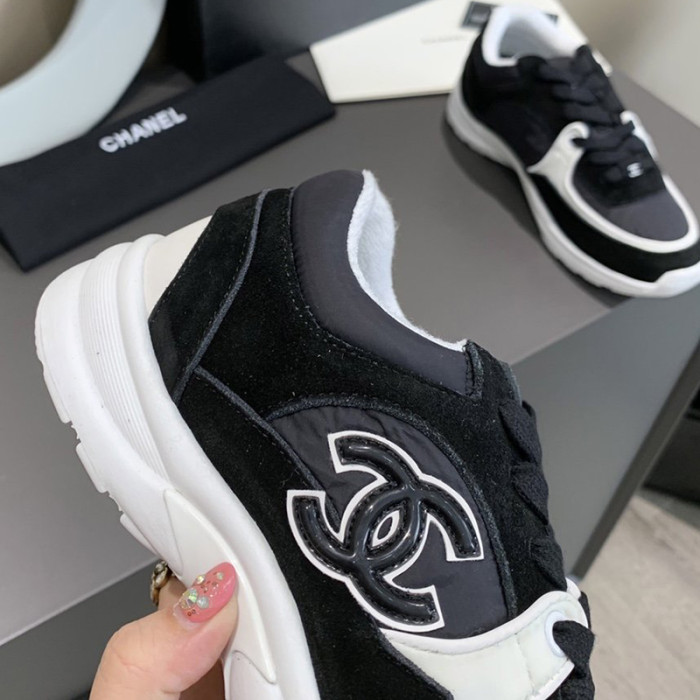 Chanel Women Shoes Sneakers Lace-Up Design Luminous Luxury Brand Sports Shoes with Original Box