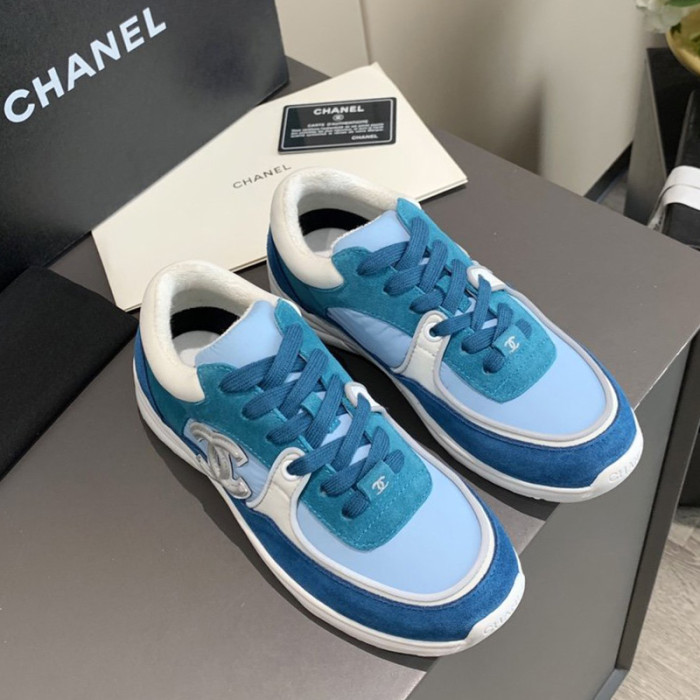 Chanel Women Shoes Sneakers Lace-Up Design Luminous Luxury Brand Sports Shoes with Original Box
