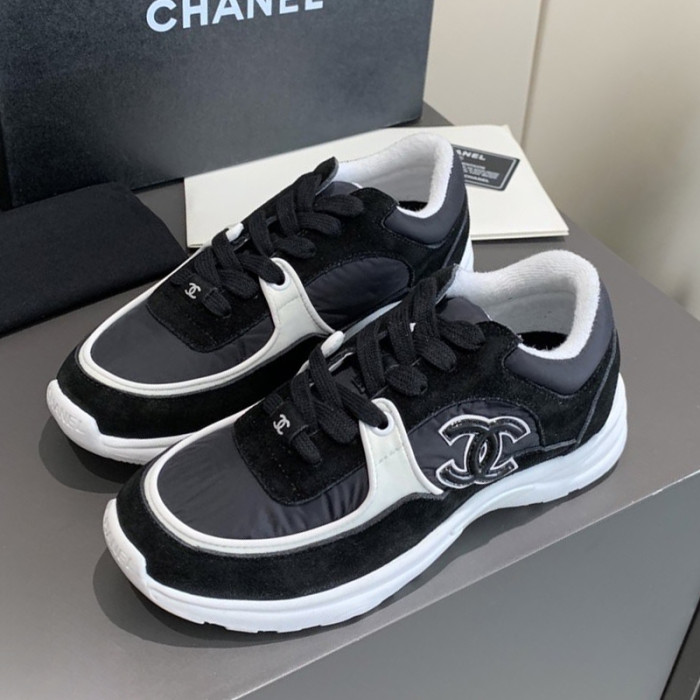 Chanel Women Shoes Sneakers Lace-Up Design Luminous Luxury Brand Sports Shoes with Original Box