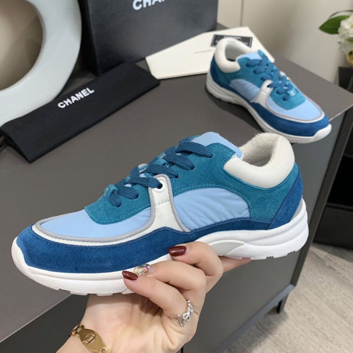 Chanel Women Shoes Sneakers Lace-Up Design Luminous Luxury Brand Sports Shoes with Original Box
