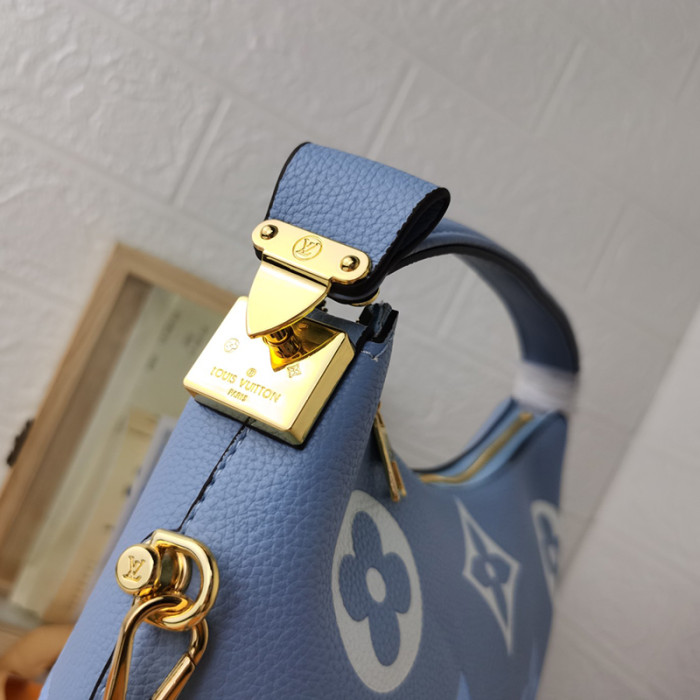 Louis Vuitton Womens Bags Handbags Luxury Brand Fashion Type MARSHMALLOW Blue Embossed grained cowhide leather with Original Box