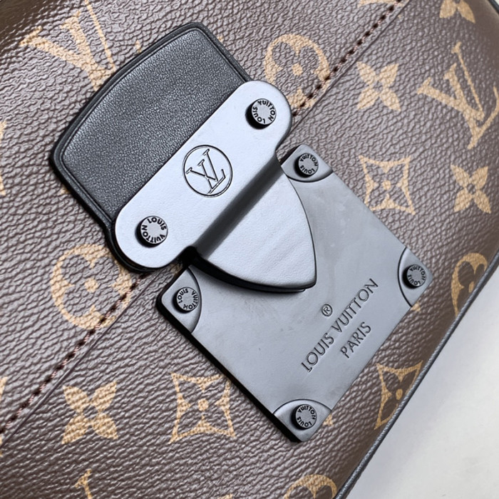 Louis Vuitton Mens Bags Messenger Bags Luxury Brand Fashion Type S LOCK MESSENGER M45806 Monogram Macassar coated canvas with Original Box