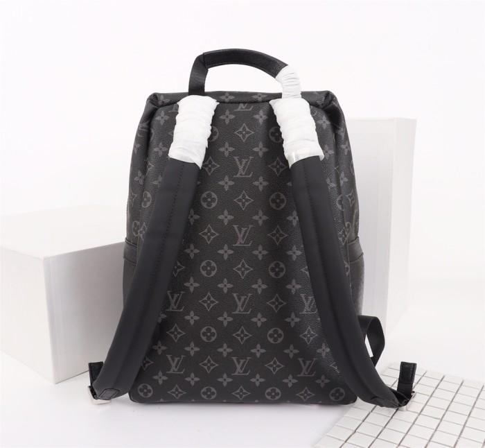Louis Vuitton Mens Bags Backpacks Luxury Brand Fashion Type Discovery Backpack PM Black Taiga cowhide leather and Monogram Eclipse coated canvas M30230 with Original Box