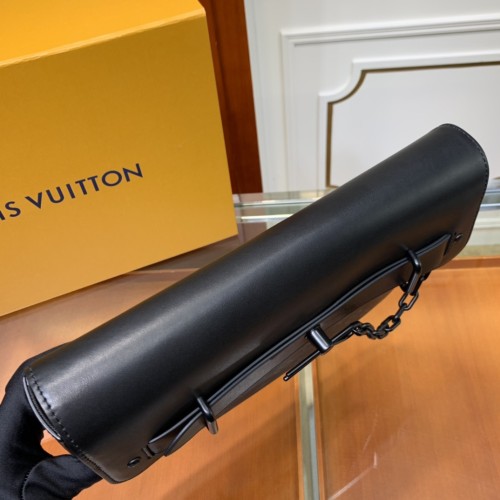Louis Vuitton Mens Womens Bags Clutch Luxury Brand Fashion Type POCHETTE STEAMER M80107 Monogram Eclipse coated canvas with Original Box