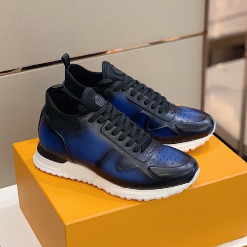 Louis Vuitton Men Shoes Sports RUN AWAY SNEAKER Eclipse Monogram canvas Running Design Luxury Brand with Original Box 1A5YGT