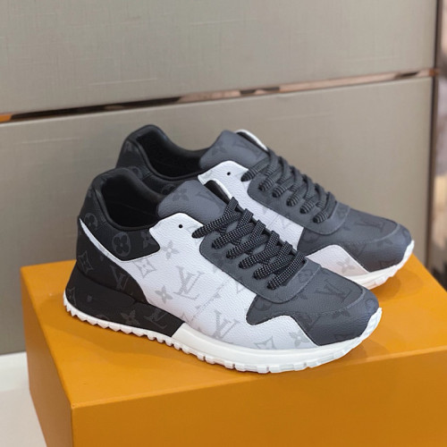 Louis Vuitton Men Shoes Sports RUN AWAY SNEAKER Eclipse Monogram canvas Running Design Luxury Brand with Original Box 1A8UZV