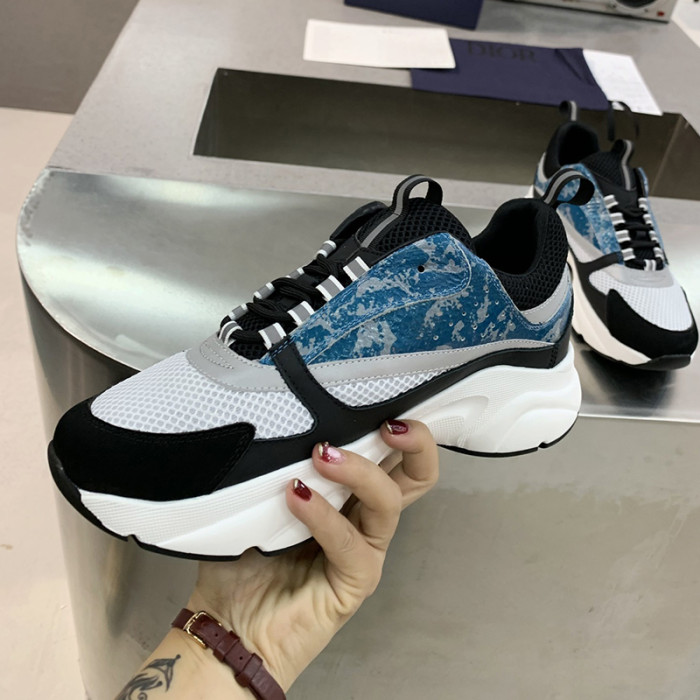 Dior Womens Shoes Sneakers Luxury Brand B22 Sneakers with Original Box Unisex Design