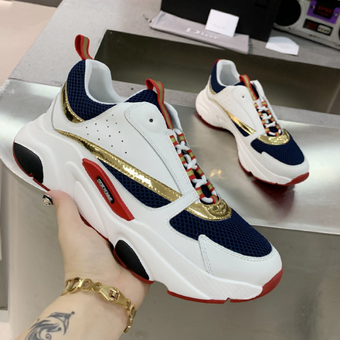 Dior Mens Shoes Sneakers Luxury Brand Breathable Design B22 SNEAKER with Original Box